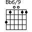 Bb6/9=310011_1