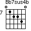 Bb7sus4b=012230_7