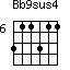 Bb9sus4=311311_6