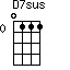 D7sus=0111_0