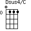 Dsus4/C=0111_0