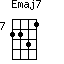 Emaj7=2231_7