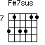 F#7sus=313311_7