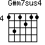 G#m7sus4=131211_4