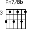 Am7/Bb=313131_3