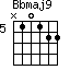 Bbmaj9=N10122_5