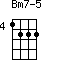 Bm7-5=1222_4