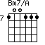 Bm7/A=100111_7