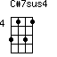 C#7sus4=3131_4