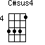 C#sus4=3331_4