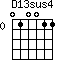 D13sus4=010011_0