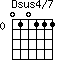 Dsus4/7=010111_0