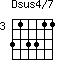 Dsus4/7=313311_3