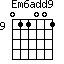 Em6add9=011001_9