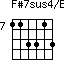 F#7sus4/B=113313_7