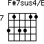 F#7sus4/B=313311_7