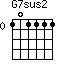 G7sus2=101111_0