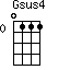 Gsus4=0111_0