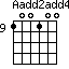 Aadd2add4=100100_9