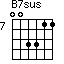 B7sus=003311_7
