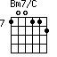 Bm7/C=100112_7