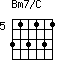 Bm7/C=313131_5
