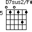 D7sus2/F#=010131_5