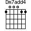 Dm7add4=100011_1