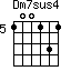 Dm7sus4=100131_5
