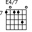 E4/7=101130_7