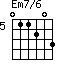 Em7/6=011203_5