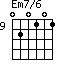 Em7/6=020101_9