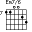 Em7/6=110023_7