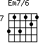 Em7/6=313121_7