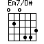 Em7/D#=020443_1