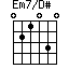 Em7/D#=021030_1