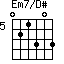 Em7/D#=021303_5