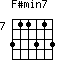 F#min7=311313_7