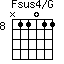 Fsus4/G=N11011_8