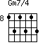 Gm7/4=131313_8