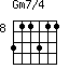 Gm7/4=311311_8