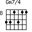 Gm7/4=331311_8