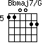 Bbmaj7/G=110022_5