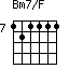 Bm7/F=121111_7