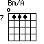 Bm/A=0111_7
