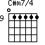 C#m7/4=011111_9