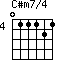 C#m7/4=011121_4