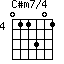C#m7/4=011301_4