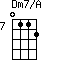 Dm7/A=0112_7
