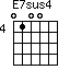 E7sus4=0100_4